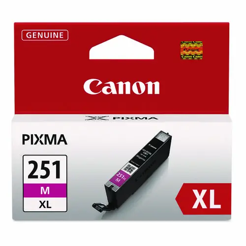 Canon® 6450B001 (CLI-251XL) ChromaLife100+ High-Yield Ink Cartridge, Magenta, 680 Page Yield