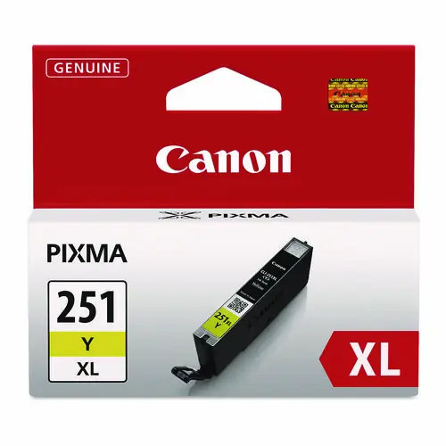 Canon® 6451B001 (CLI-251XL) ChromaLife100+ High-Yield Ink Cartridge, Yellow
