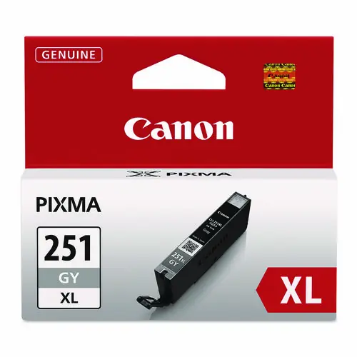 Canon® 6452B001 (CLI-251XL) ChromaLife100+ High-Yield Ink Cartridge, Gray - 3,350 Page Yield