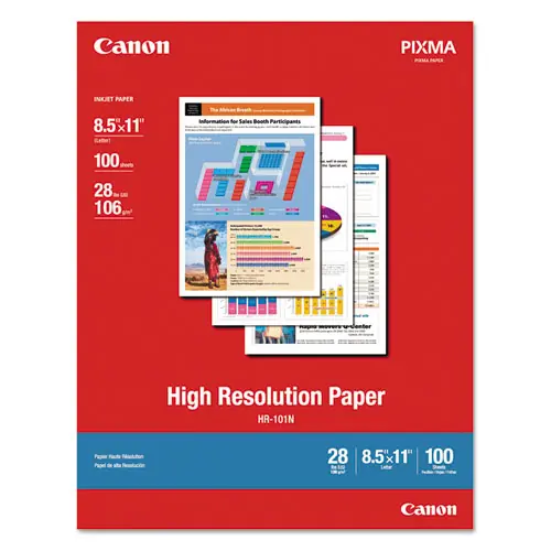 Canon® High Resolution Paper, 8.5 x 11, Matte White, 100/Pack