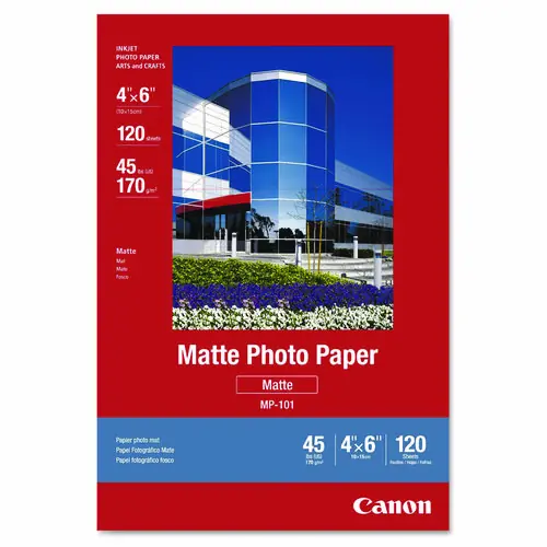 Canon® Matte Photo Paper, Matte White, 4" x 6", 120 Sheets/Pack