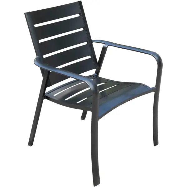 Cape Soleil Commercial Aluminum Slat Back Chair