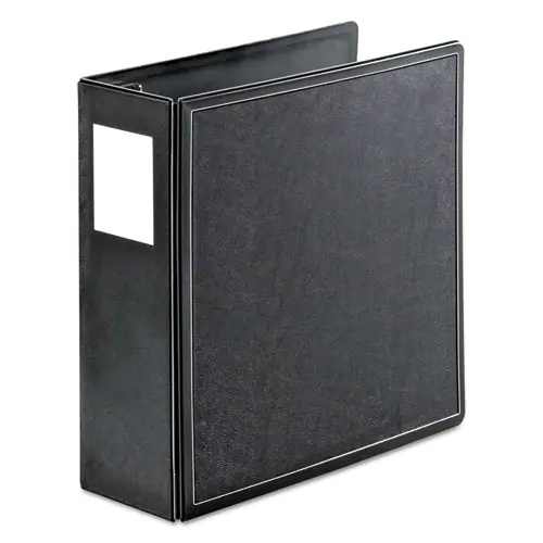 Cardinal® SuperLife Easy Open Locking Slant-D Ring Binder, 3 Rings, 4" Capacity, 11 x 8.5, Black