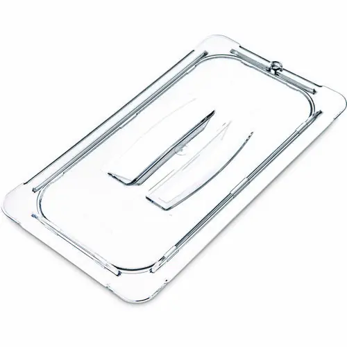 Carlisle StorPlus Polycarbonate Handled Universal Lid, Clear, 7" x 12.5" x 0.88"