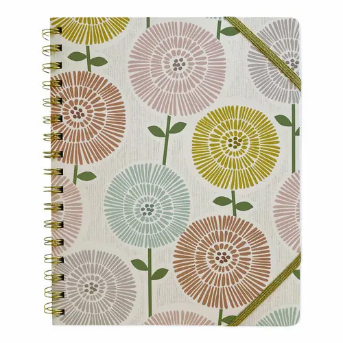 Carolina Pad® Down to Earth Ideal Notebook, Medium/College Rule, 3 Sections, 100 Sheets, 8.75" x 7", Random Assorted Covers