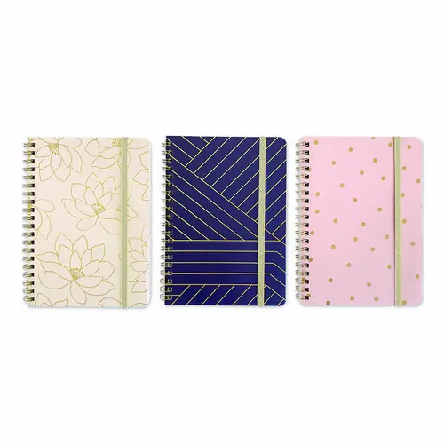 Carolina Pad® Keep It In Line Personal Notebook, Medium/College Rule, Randomly Assorted Cover Colors and Designs, 80 Sheets, 7" x 5"