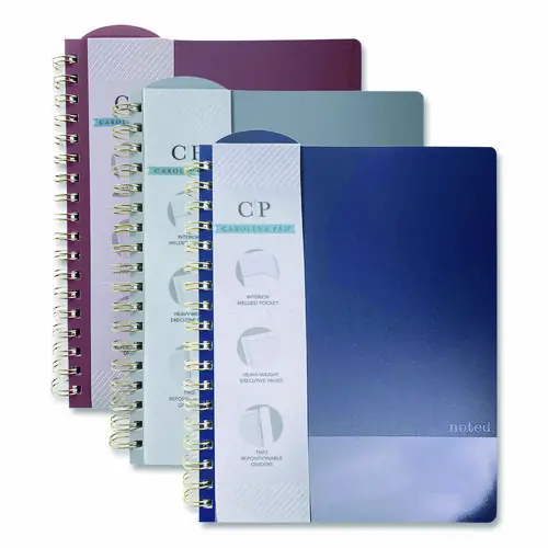 Carolina Pad® Noted Neutrals Ideal Notebook, Management Format, Narrow Ruled, 100 Sheets, 9.5" x 7.35", Assorted Covers