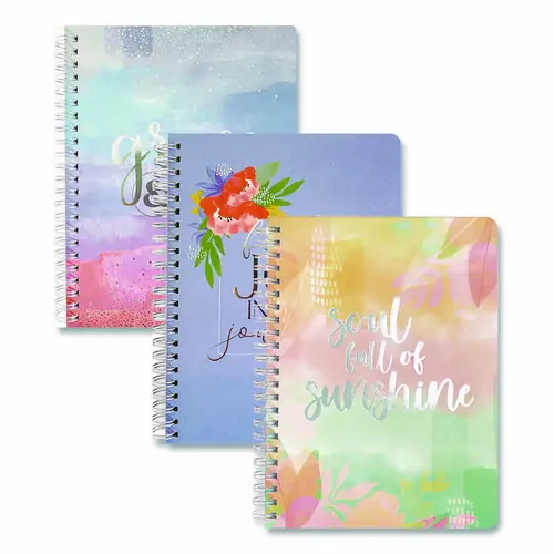 Carolina Pad® Silver Lining Hardcover Journal, Medium/College Rule, Assorted Covers, 100 Sheets, 7.75" x 5.8"