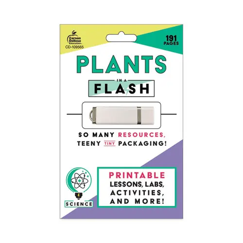Carson-Dellosa Education In a Flash USB, Plants, Ages 5-8, 191 Pages