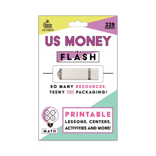 Carson-Dellosa Education In a Flash USB, US Money, Ages 6-8