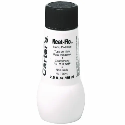 Carter's™ Neat-Flo Stamp Pad Inker, Black, 2 oz Bottle