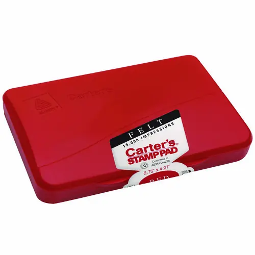 Carter's™ Pre-Inked Felt Stamp Pad, Red, 4.25" x 2.75"