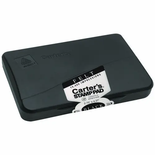 Carter's™ Pre-Inked Felt Stamp Pad, Black, 4.25" x 2.75"