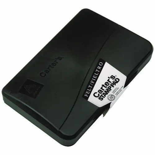 Carter's™ Pre-Inked Felt Stamp Pad, Black, 6.25" x 3.25"