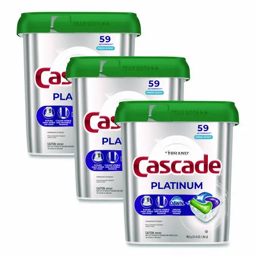 Cascade® ActionPacs, Fresh Scent, 59 Pacs per Tub, 3 Tubs per Carton