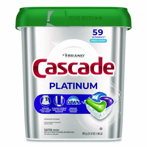 Cascade® ActionPacs, Fresh Scent, 31.8 oz Tub, 59 Pacs/Tub