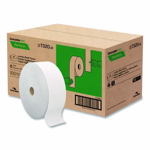 Cascades PRO Perform Bath Tissue for Tandem Dispensers, Septic Safe, 2-Ply, White, 6 Rolls/Carton