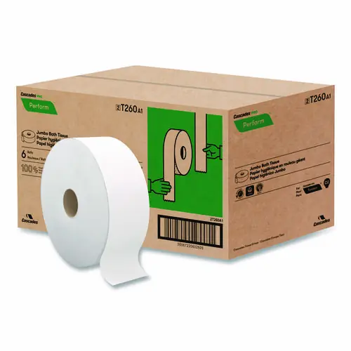 Cascades PRO Perform Bath Tissue for Tandem Dispensers, Septic Safe, 2-Ply, White, 3.5" x 1,400 ft, 6 Rolls/Carton