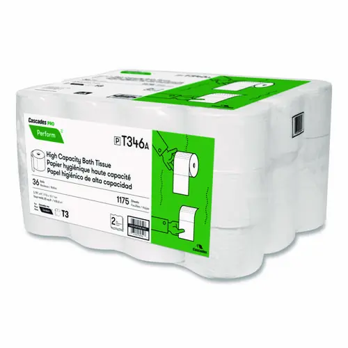 Cascades PRO Perform Bathroom Tissue for Tandem Dispensers, Septic Safe, 2-Ply, White, 1,175 Sheets per Roll, 36 Rolls per Carton