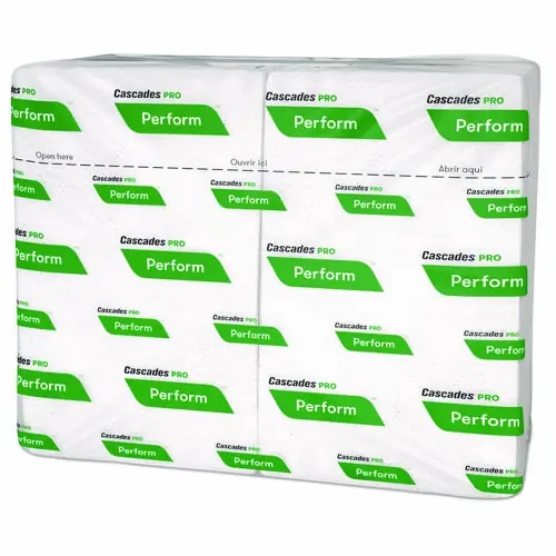 Cascades PRO Perform Interfold Napkins, 1-Ply, 6.5 x 4.25, White, 376/Pack, 16 Packs/Carton