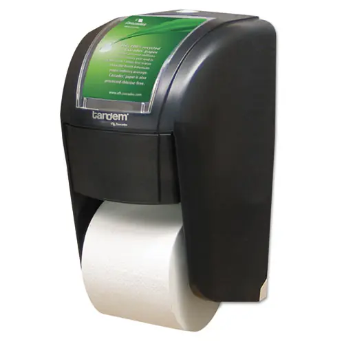 Cascades PRO Tandem High Capacity Bath Tissue Dispenser, Smoked Gray