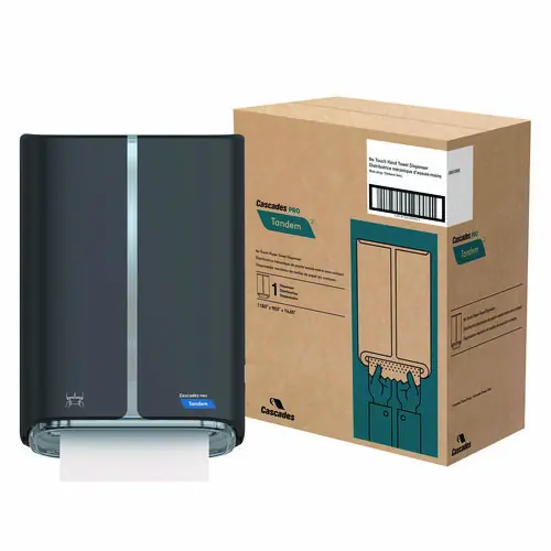 Cascades PRO Tandem Mechanical No-Touch Roll Towel Dispenser, Gray