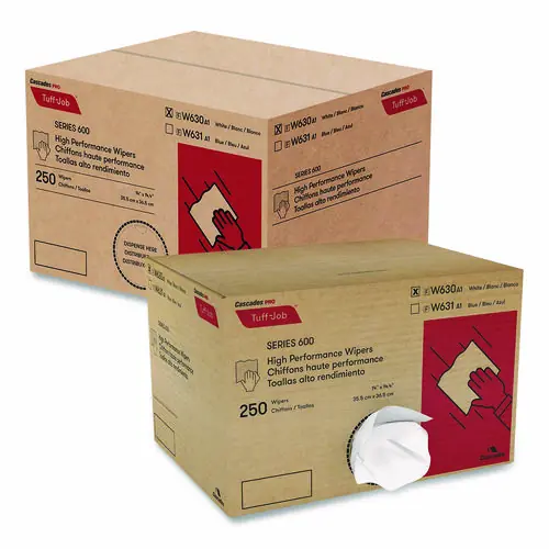 Cascades PRO Tuff-Job Spunlace Towels, Crumple Pack, White, 250/Carton