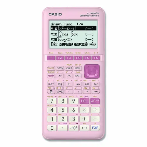 Casio® FX-9750GIII 3rd Edition Graphing Calculator, Pink