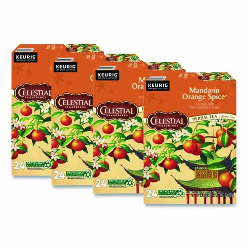 Celestial Seasonings® Mandarin Orange Spice Herb Tea K-Cups, 96/Carton