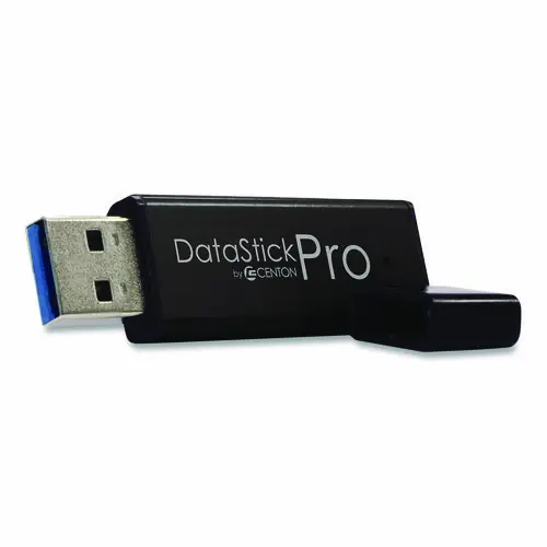 Centon DataStick Pro USB 3.2 Type A Flash Drive, 32 GB, Black, 5/Pack