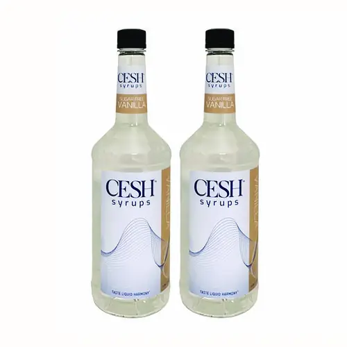 CESH™ Vanilla Sugar-Free Syrup, 33.81 oz Bottle, 2/Carton