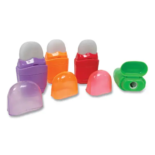 Charles Leonard® One-Hole Pencil Sharpener/Eraser Combo, Randomly Assorted Colors