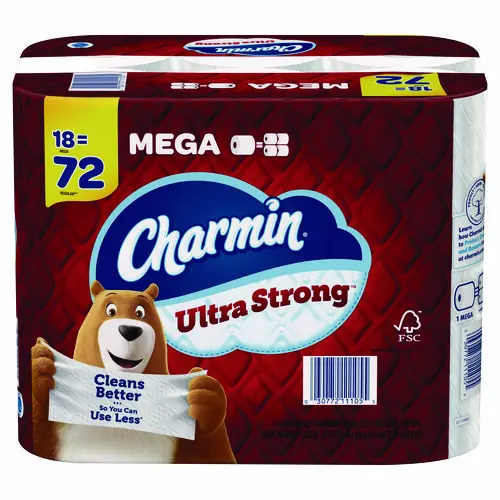 Charmin® Ultra Strong Bathroom Tissue, Septic Safe, 2-Ply, White, 220 Sheets per Roll, 18 Rolls per Pack
