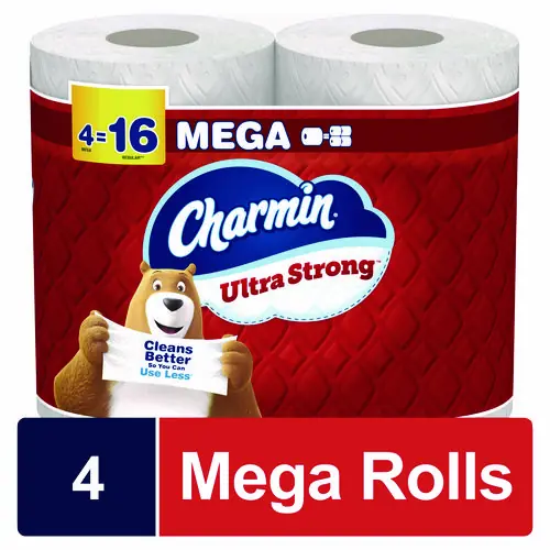 Charmin® Ultra Strong Bathroom Tissue, 2-Ply, White, 220 Sheets per Roll, 4 Rolls per Pack, 8 Packs per Carton