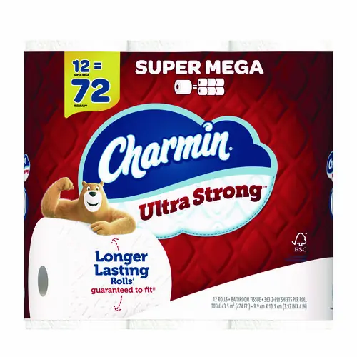 Charmin® Ultra Strong Bathroom Tissue, 2-Ply, White, 363 Sheets per Roll, 12 Rolls per Pack