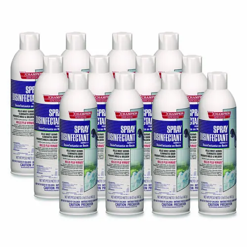 Chase Products Champion Sprayon Spray Disinfectant, 16.5 oz Aerosol Spray, 12/Carton