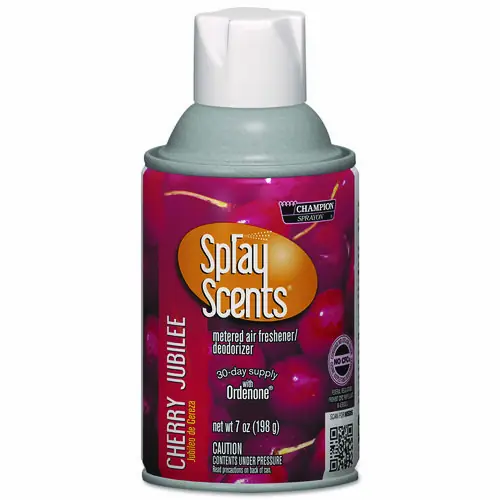 Chase Products Champion Sprayon SPRAYScents Metered Air Freshener Refill, Cherry Jubilee, 7 oz Aerosol Spray, 12/Carton