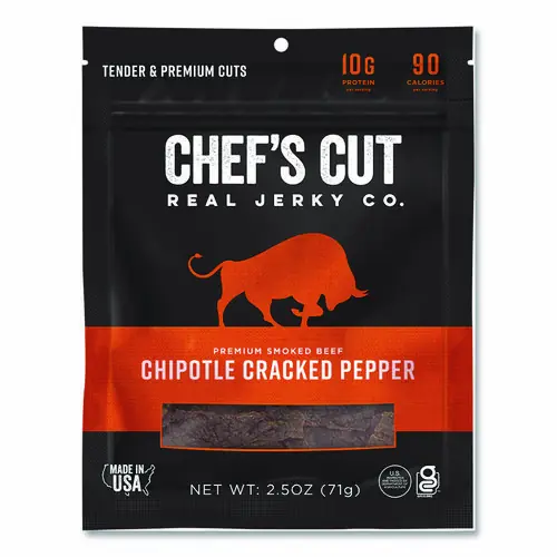 Chef's Cut Real Steak Jerky, Chipolte Cracked Pepper