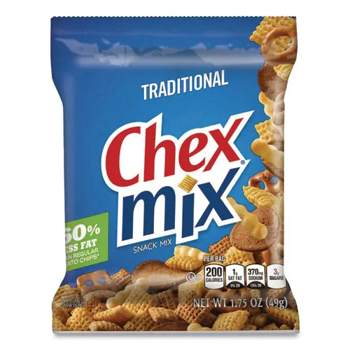 Chex Mix® Traditional Snack Mix, 1.75 oz Snack Pack, 60 Packs/Carton