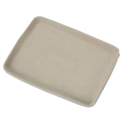 Chinet® StrongHolder Molded Fiber Food Tray, 1-Compartment, Beige, Paper, 9 x 12 x 1, 250/Carton