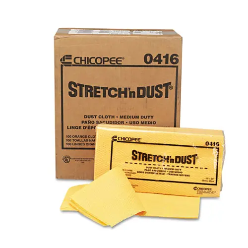 Chix® Stretch 'n Dust Cloths, Orange/Yellow, 20 Cloths/Bag, 5 Bags/Carton