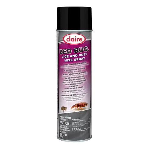 Claire® Bed Bug Killer, 16 oz Aerosol Spray, 12/Carton