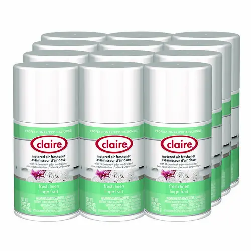 Claire® Metered Air Freshener, Fresh Linen, 11 oz Aerosol Spray