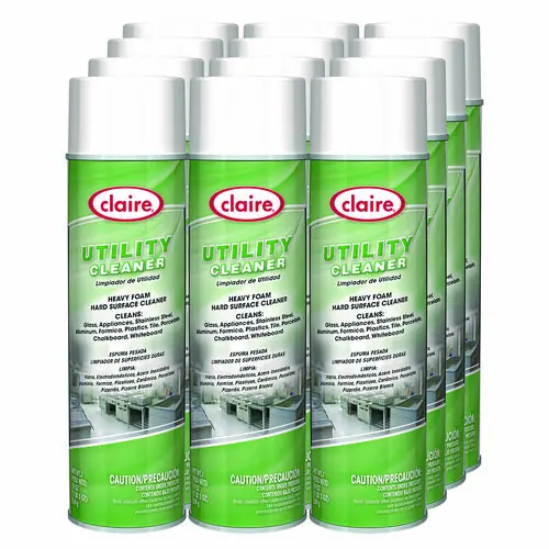 Claire® Utility Cleaner, Mild Solvent Scent, 19 oz Aerosol Spray, 12/Carton