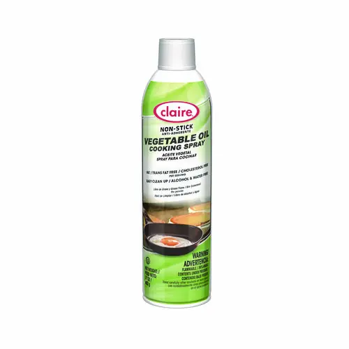Claire® Vegetable Oil Cooking Spray, 17 oz Aerosol Spray Can, 6/Carton