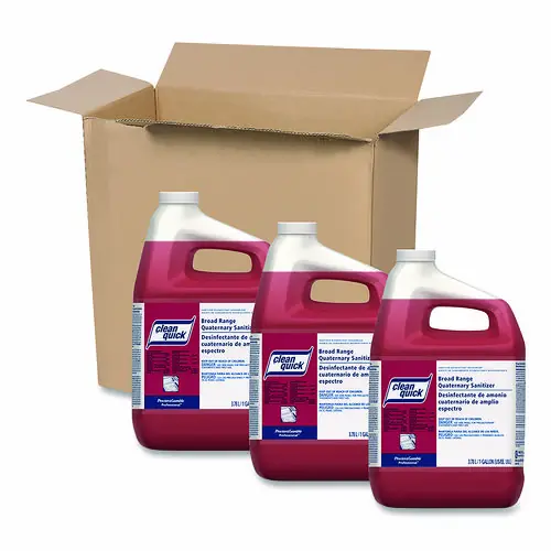 Clean Quick® Broad Range Quaternary Sanitizer, Sweet Scent, 1 gal Bottle, 3/Carton
