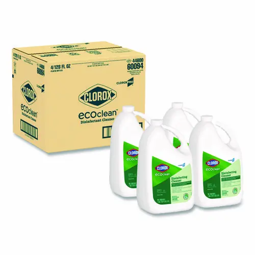 Clorox® Clorox Pro EcoClean Disinfecting Cleaner, Unscented, 128 oz Refill Bottle, 4/Carton