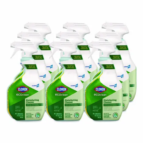 Clorox® Clorox Pro EcoClean Disinfecting Cleaner, Unscented, 32 oz Spray Bottle, 9/Carton