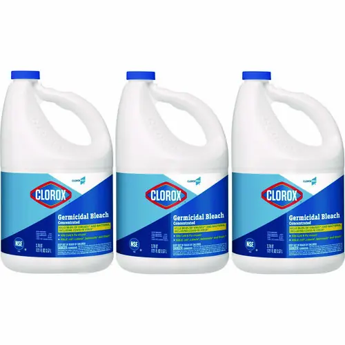 Clorox® Concentrated Germicidal Bleach, Regular, 121 oz Bottle, 3/Carton