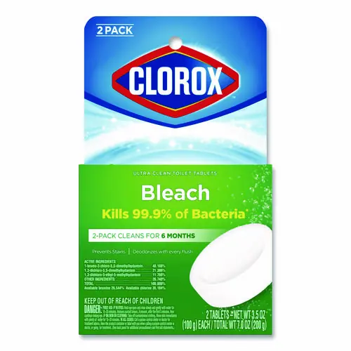 Clorox® Ultra Clean Toilet Tablets Bleach, 3.5 oz Tablet, 2/Pack